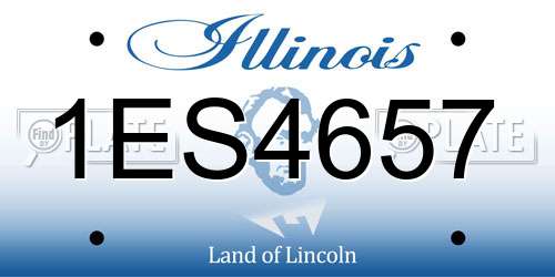 1ES4657 Illinois License Plate