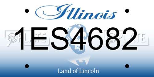 1ES4682 Illinois License Plate