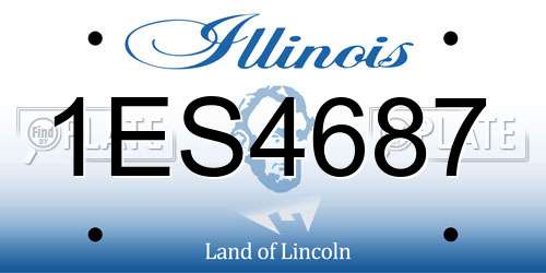 1ES4687 Illinois License Plate