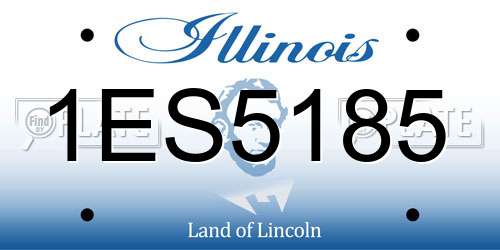 1ES5185 Illinois License Plate