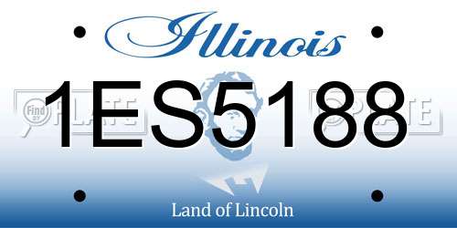1ES5188 Illinois License Plate