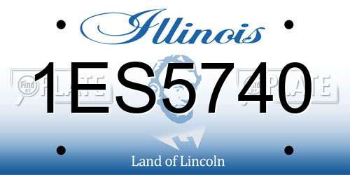 1ES5740 Illinois License Plate