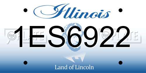 1ES6922 Illinois License Plate