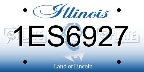 1ES6927 Illinois License Plate