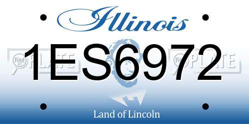 1ES6972 Illinois License Plate