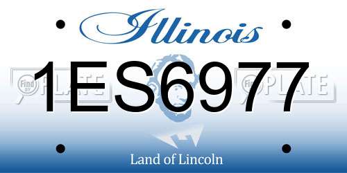 1ES6977 Illinois License Plate