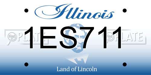 1ES711 Illinois License Plate