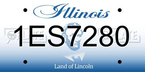 1ES7280 Illinois License Plate