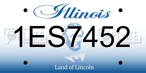 1ES7452 Illinois License Plate