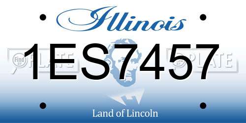 1ES7457 Illinois License Plate