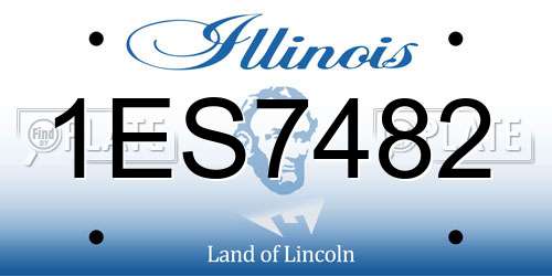 1ES7482 Illinois License Plate