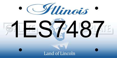 1ES7487 Illinois License Plate