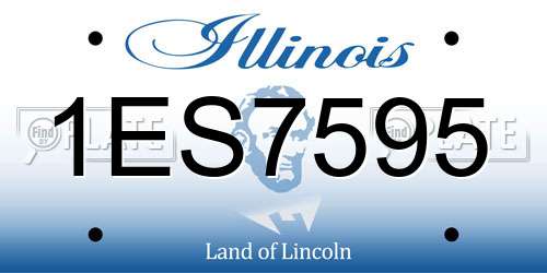 1ES7595 Illinois License Plate