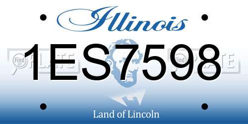 1ES7598 Illinois License Plate