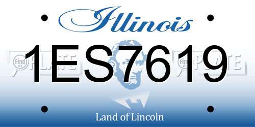 1ES7619 Illinois License Plate