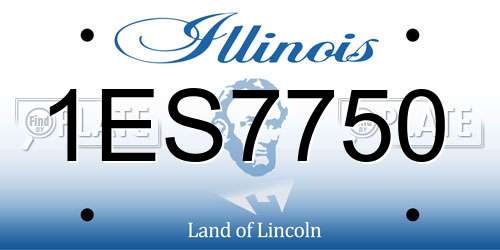 1ES7750 Illinois License Plate