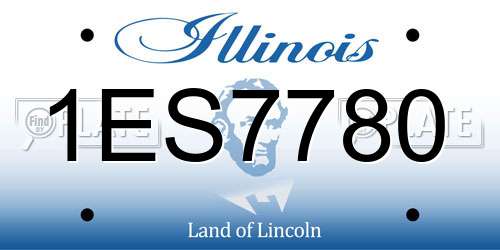 1ES7780 Illinois License Plate