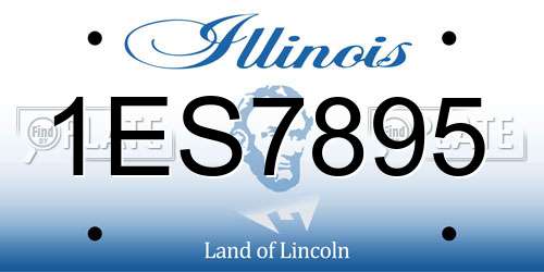 1ES7895 Illinois License Plate