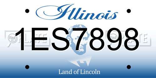 1ES7898 Illinois License Plate