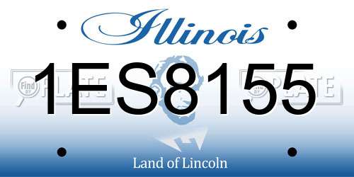 1ES8155 Illinois License Plate