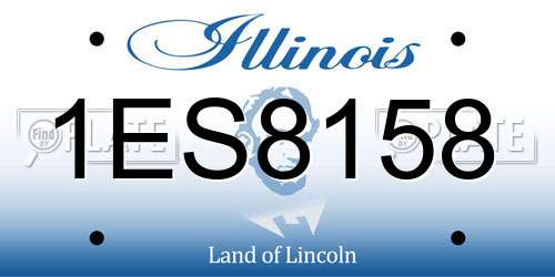 1ES8158 Illinois License Plate