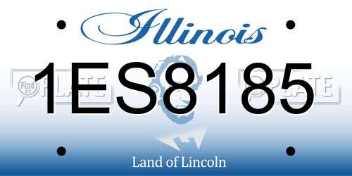 1ES8185 Illinois License Plate