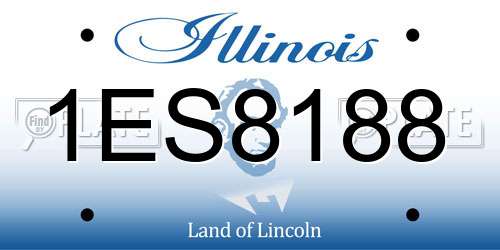 1ES8188 Illinois License Plate