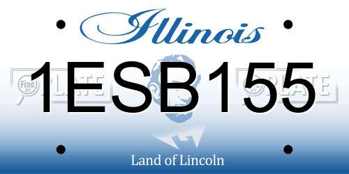 1ESB155 Illinois License Plate