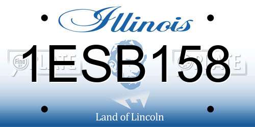 1ESB158 Illinois License Plate