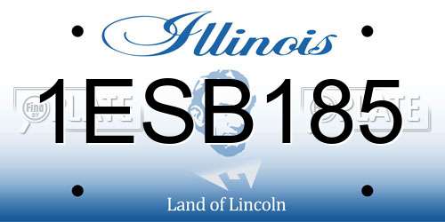 1ESB185 Illinois License Plate