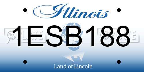 1ESB188 Illinois License Plate