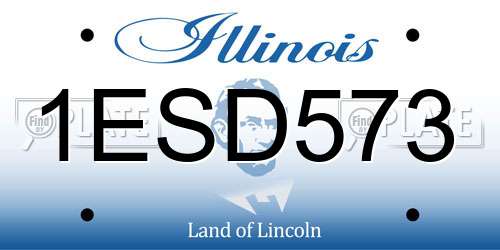 1ESD573 Illinois License Plate