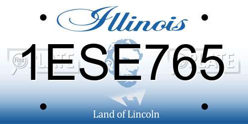 1ESE765 Illinois License Plate