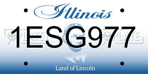 1ESG977 Illinois License Plate