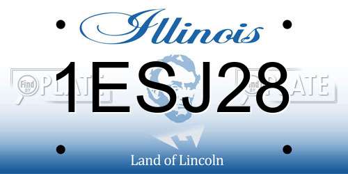1ESJ28 Illinois License Plate