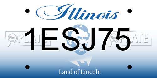 1ESJ75 Illinois License Plate