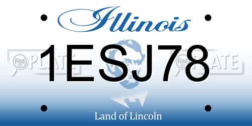 1ESJ78 Illinois License Plate