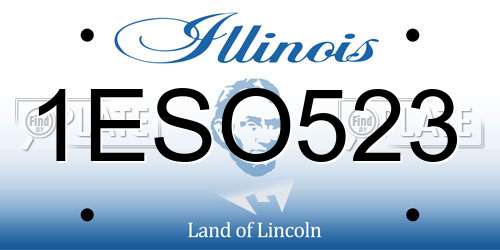1ESO523 Illinois License Plate
