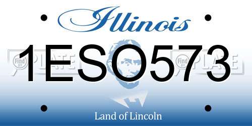 1ESO573 Illinois License Plate