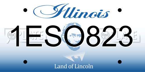 1ESO823 Illinois License Plate