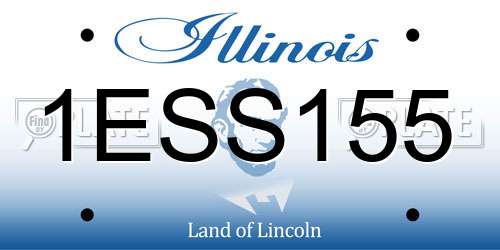 1ESS155 Illinois License Plate