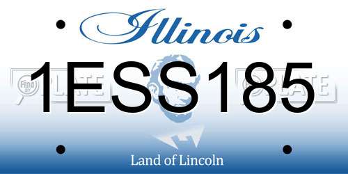 1ESS185 Illinois License Plate