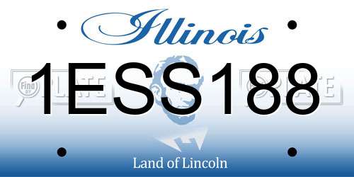 1ESS188 Illinois License Plate