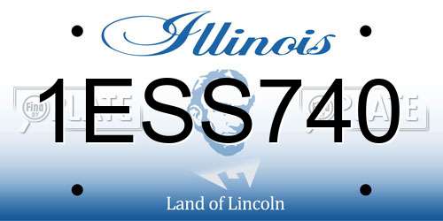1ESS740 Illinois License Plate
