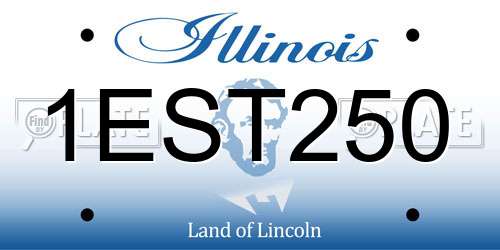 1EST250 Illinois License Plate