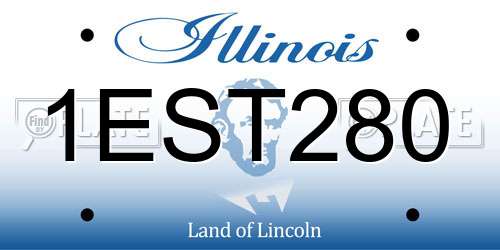 1EST280 Illinois License Plate