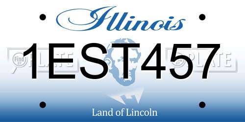 1EST457 Illinois License Plate