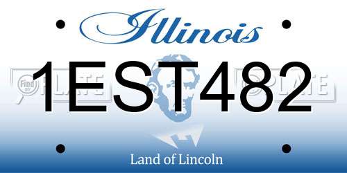 1EST482 Illinois License Plate