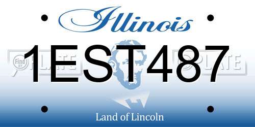 1EST487 Illinois License Plate