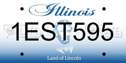 1EST595 Illinois License Plate